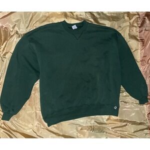Vintage Russell Athletic Crewneck Sweatshirt Men XXXL Dark Green Blank USA Made